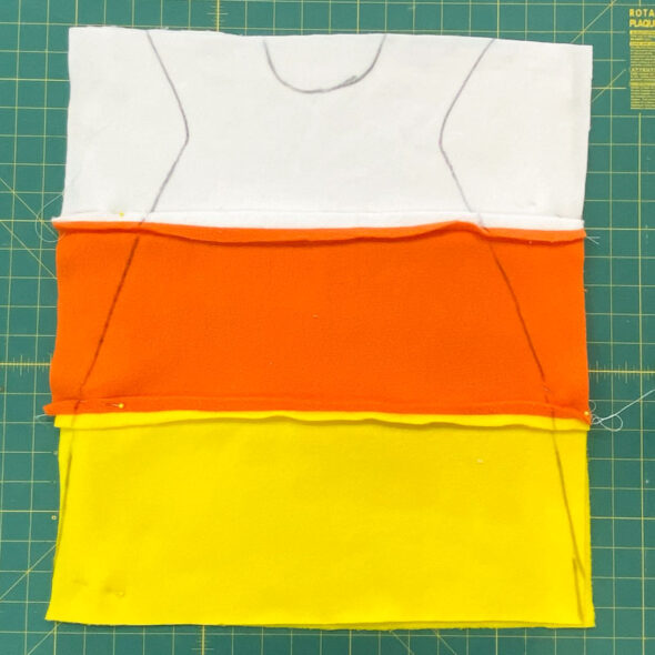 easy sew candy corn costume for toddlers last minute