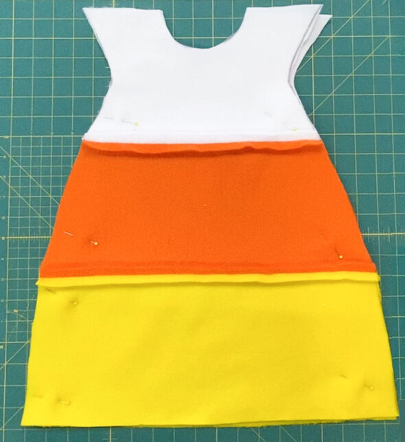 easy sew candy corn costume for toddlers last minute