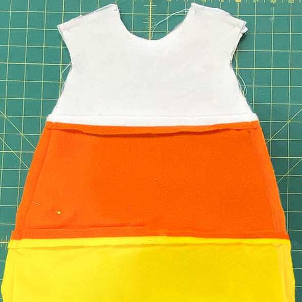 easy sew candy corn costume for toddlers last minute