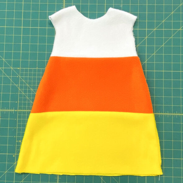 easy sew candy corn costume for toddlers last minute