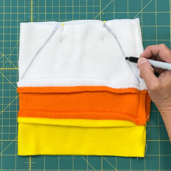 easy sew candy corn costume for toddlers last minute