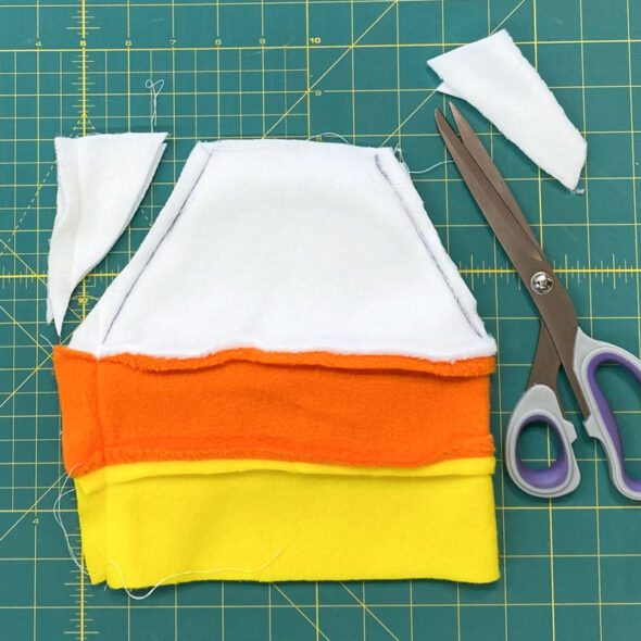 easy sew candy corn costume for toddlers last minute