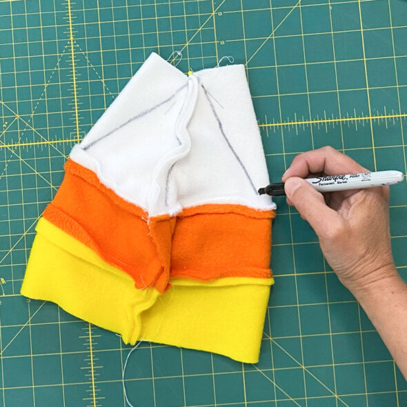 easy sew candy corn costume for toddlers last minute
