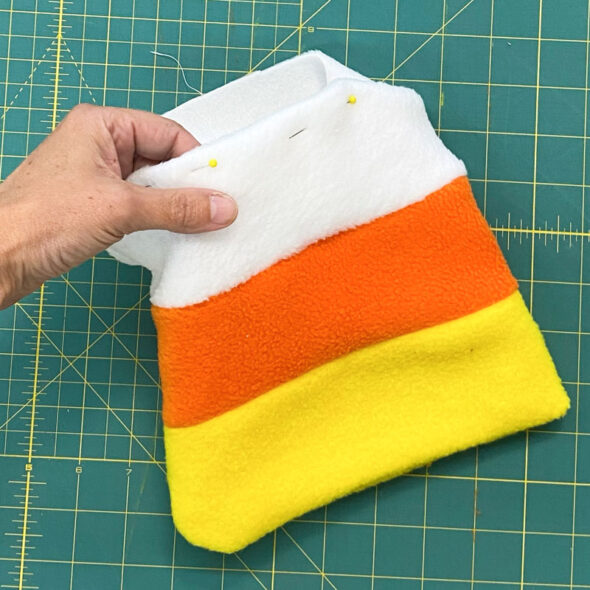 easy sew candy corn costume for toddlers last minute