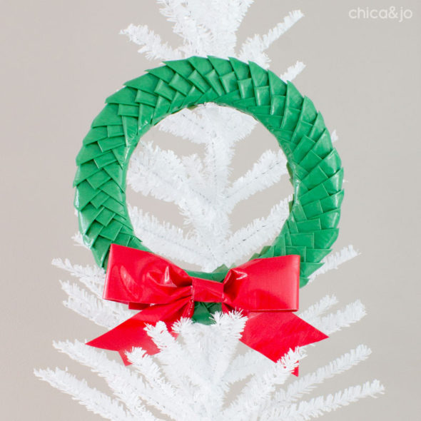 Christmas duct tape crafts wreath and tree