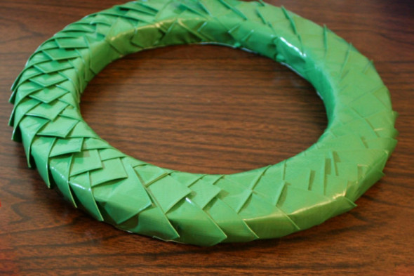 Christmas duct tape crafts wreath and tree