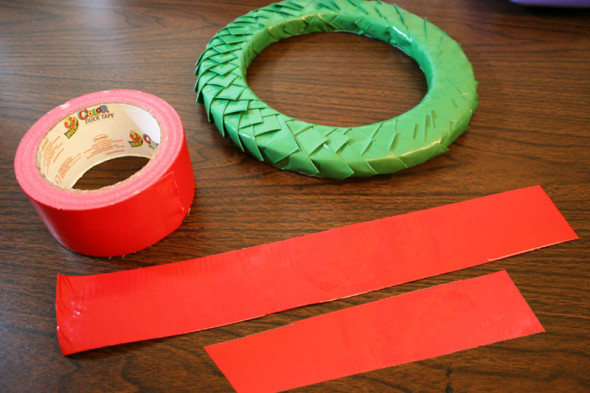 Christmas duct tape crafts wreath and tree