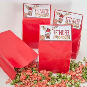 Reindeer Food Christmas Popcorn Treat Bags