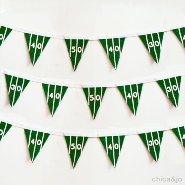 DIY Football Field Party Pennants