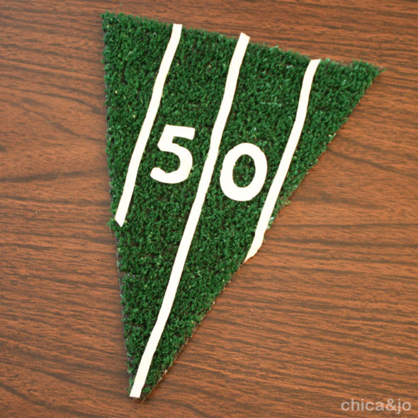 DIY football field party pennants