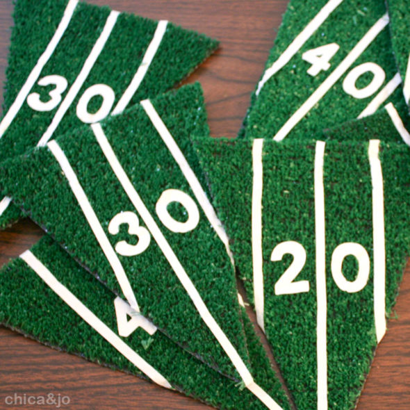 DIY football field party pennants