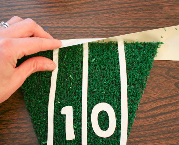 DIY football field party pennants