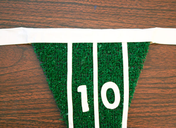 DIY football field party pennants