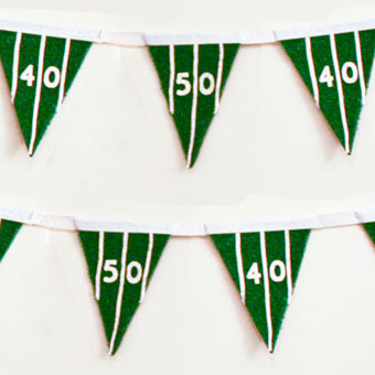 DIY Football Field Party Pennants