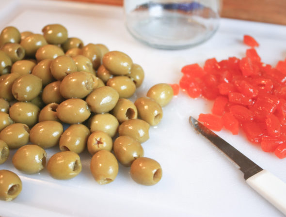 Candied green olives recipe