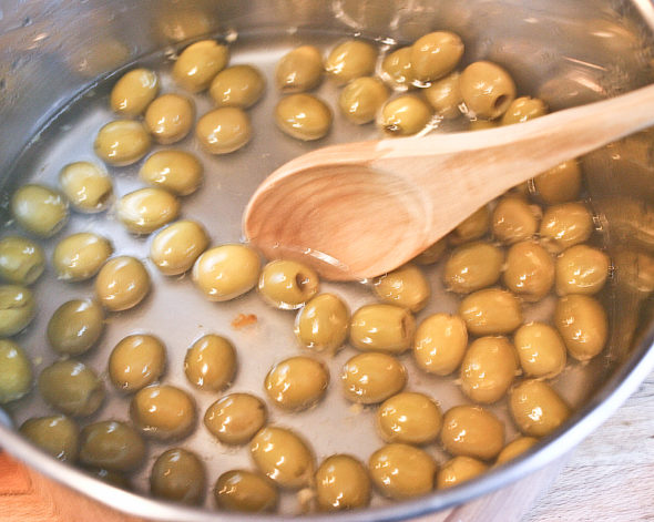 Candied green olives recipe