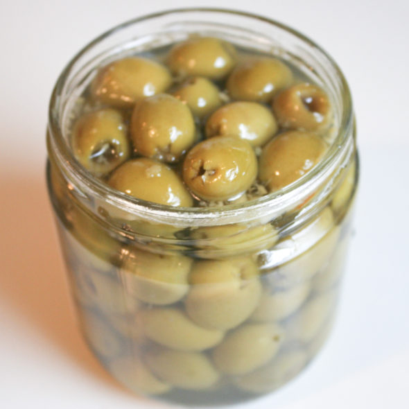 Candied green olives recipe