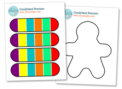 Candyland party pennants
