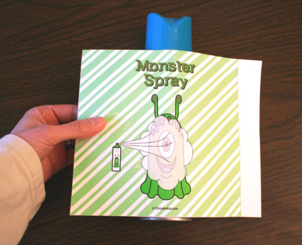 monster repellent spray printable label