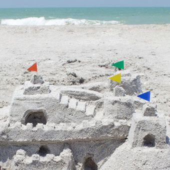 Printable Sandcastle Flags and Pirate Flags