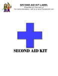 second aid kit label