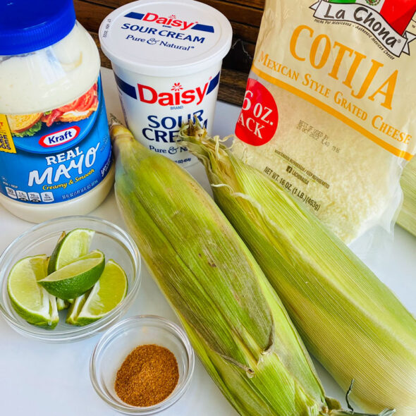 Easy Elotes recipe for grilled Mexican street corn