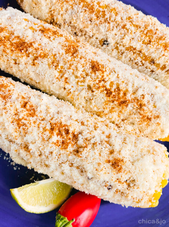 Easy Elotes recipe for grilled Mexican street corn