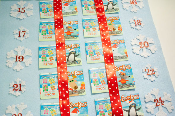 Lottery ticket Advent calendar