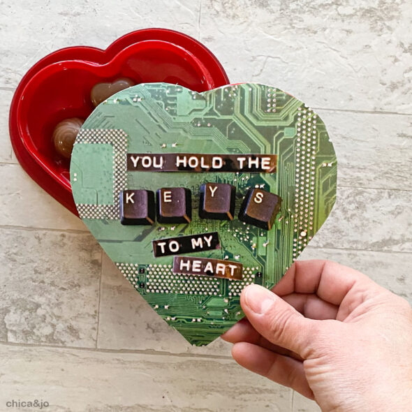Geeky heart candy box for Valentine's Day