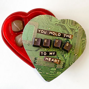 Geeky Heart Candy Box for Valentine's Day