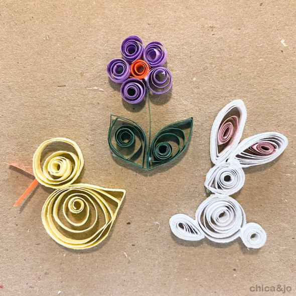 Quilled paper Easter eggs