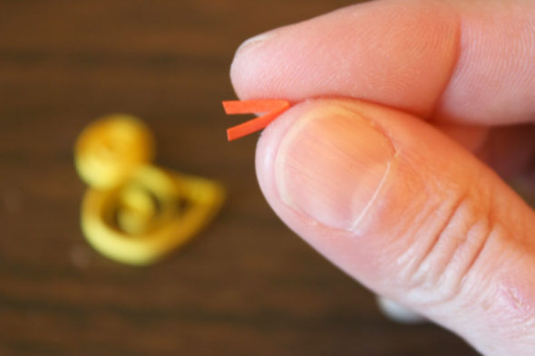 quilled paper Easter eggs duck