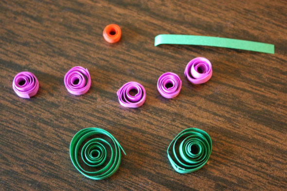 quilled paper Easter eggs flower