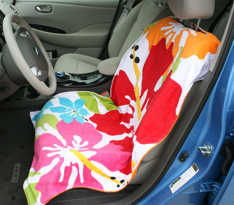 Make Your Own Quick Car Seat Covers, Towel Under Car Seat To Protect Leather
