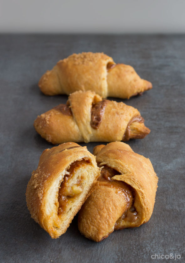 Caramel apple and pecan crescent rolls