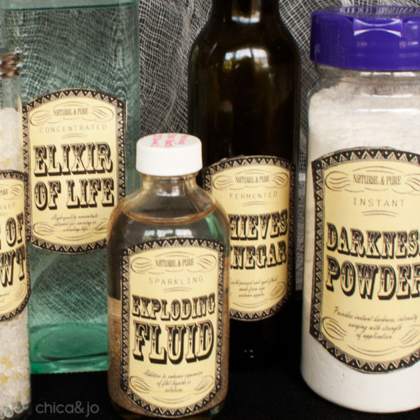 printable magic potion ingredient labels