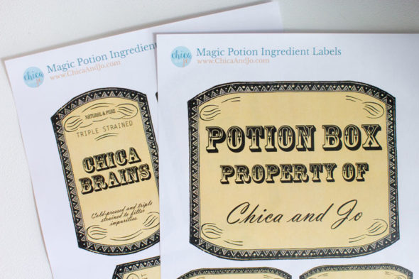 magic potion ingredient apothecary labels