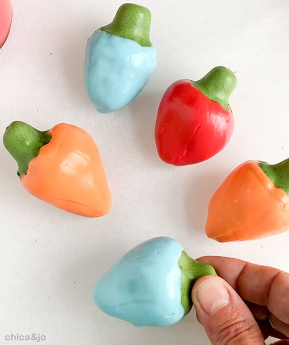 Chocolate-covered strawberry Christmas tree lights