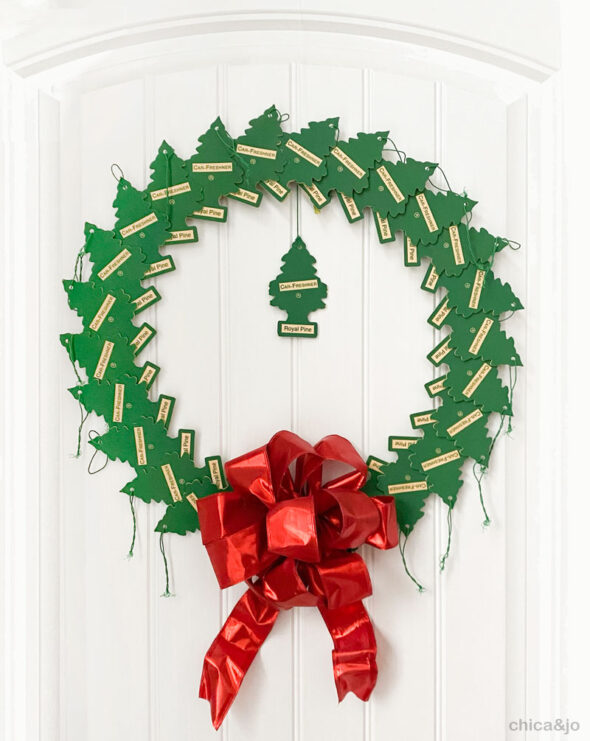 Pine tree air freshener Christmas wreath