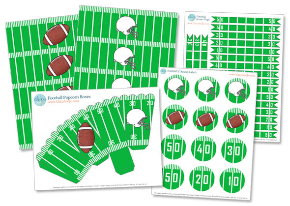 Super Bowl party ideas free party printables