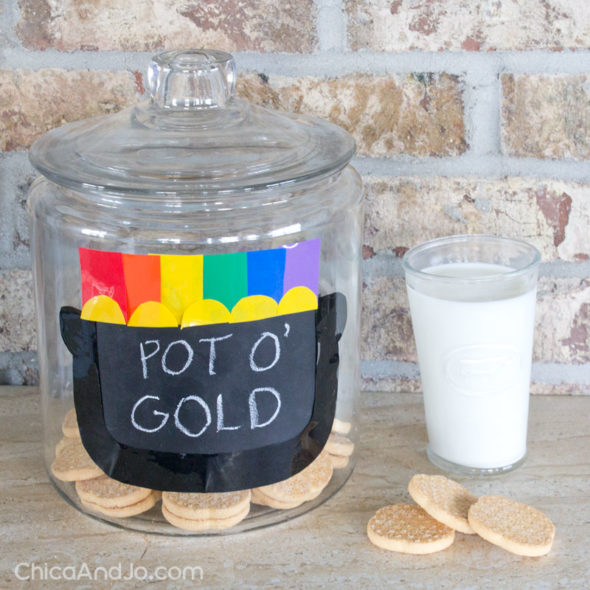Chalkboard Cookie Jar for St. Patrick's Day