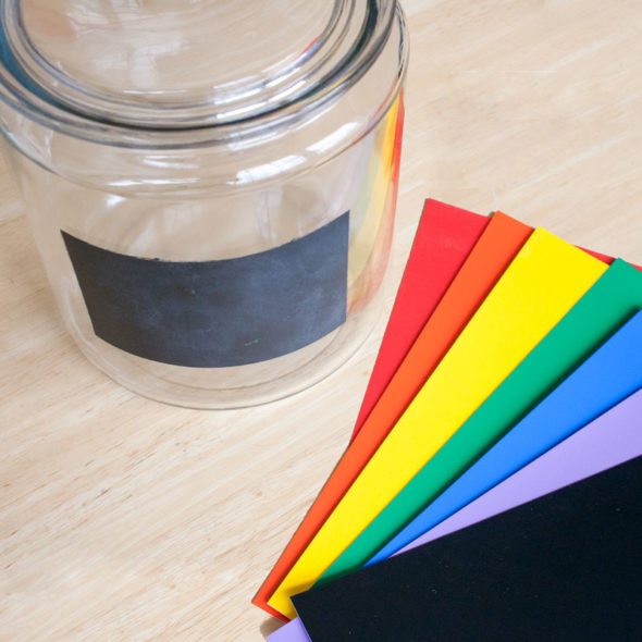 Chalkboard cookie jar for St. Patrick's Day