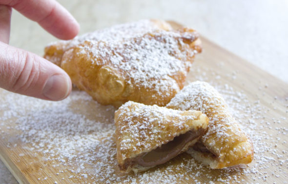 deep fried Nutella pizza pockets recipe