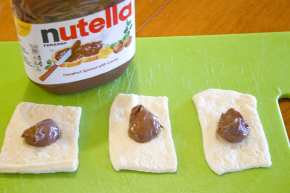 deep fried Nutella pizza pockets recipe