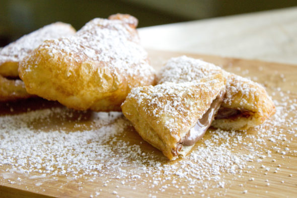 deep fried Nutella pizza pockets recipe