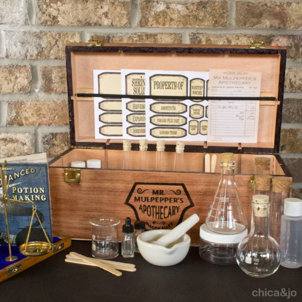 Harry Potter party ideas wizard's potion box