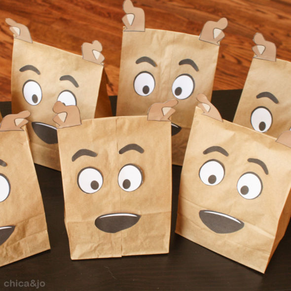Scooby Doo party favor bags Scooby Face