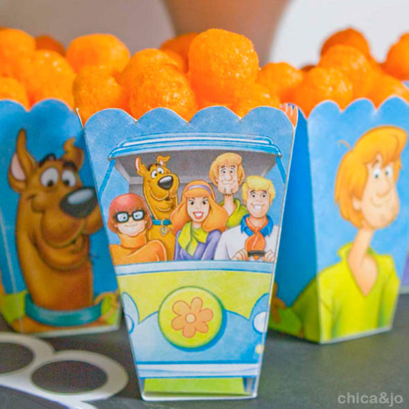 Scooby Doo party snacks popcorn boxes