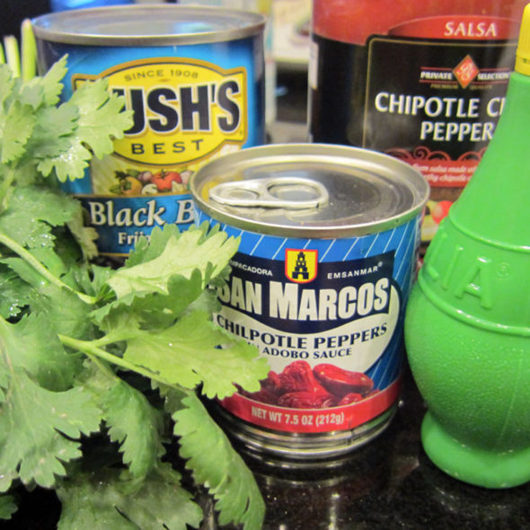 Halloween black bean dip with ghost-shaped tortillas