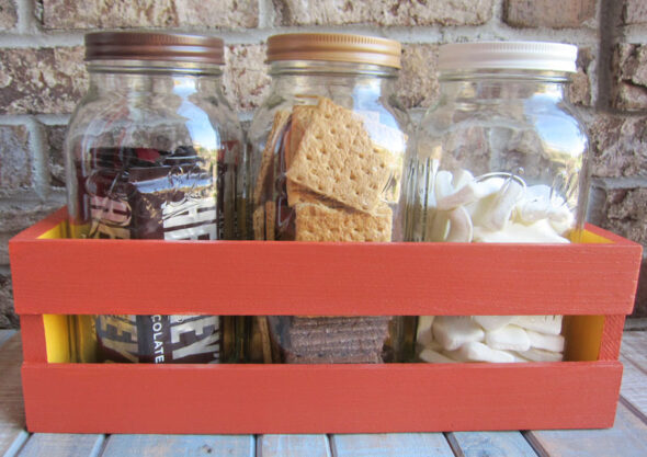 Mason jar storage for s'mores